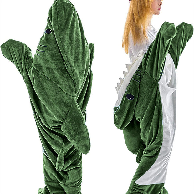 cartoon shark sleeping bag pajamas office nap