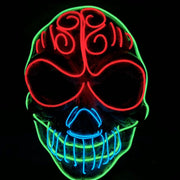 halloween skull led glowing mask