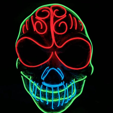halloween skull led glowing mask