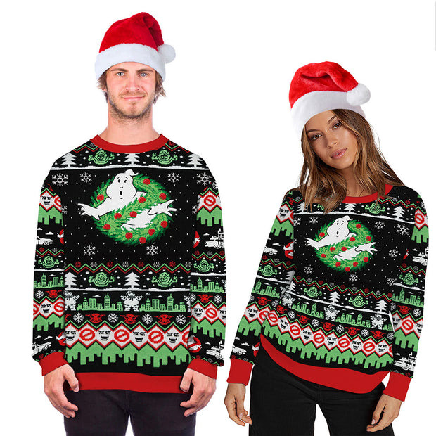 christmas print sweater