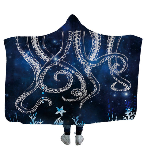 Home children shark tortoise crab hooded blanket