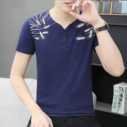 Summer New Men"s Short Sleeve T-Shirt Chao Brand Foreign Trade Pure Color Cotton Large Men"s Sports T-Shirt Wholesale