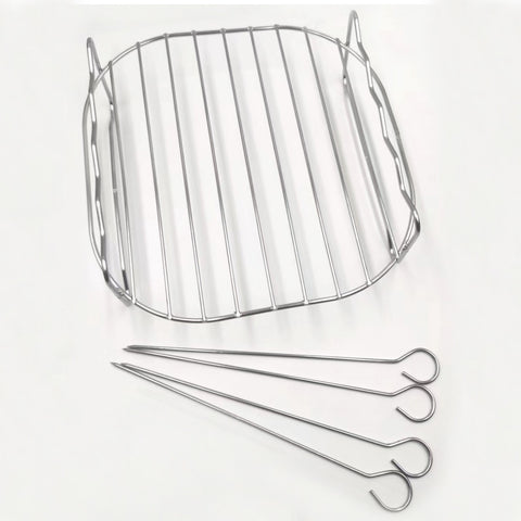 Air Fryer Grill Rack 430 Stainless Steel Double Layer Steamer