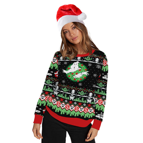 christmas print sweater