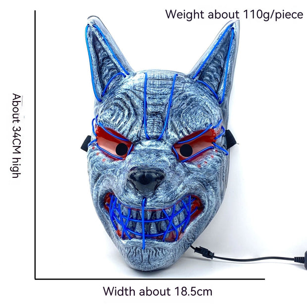 halloween led full face luminous mask