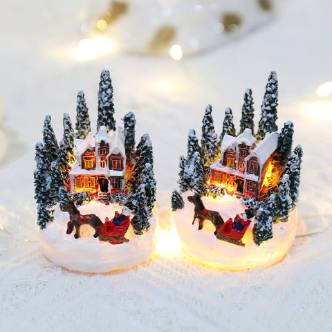 Christmas decorations resin house gifts