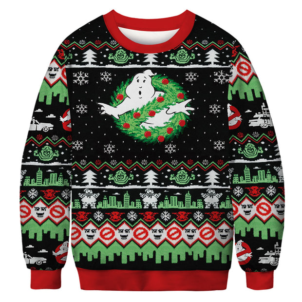 christmas print sweater