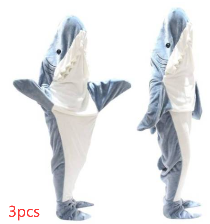 cartoon shark sleeping bag pajamas