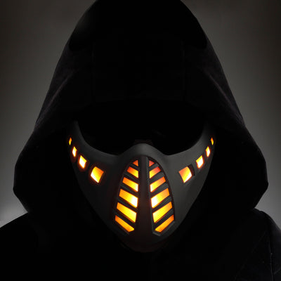 halloween carnival led half face mask