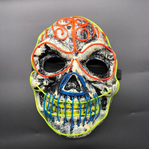 halloween skull led glowing mask