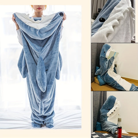 shark blanket super soft cozy flannel boys girls cosplay costume slee