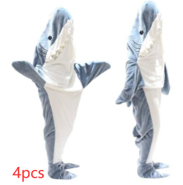 cartoon shark sleeping bag pajamas