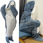 shark blanket super soft cozy flannel boys girls cosplay costume slee