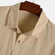 Uropean Men\'s Casual Short Sleeved  Quick Sell Embroidered Men\'s Shirt