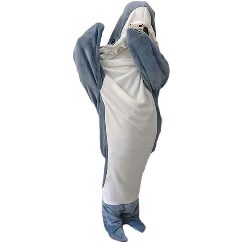 cartoon shark sleeping bag pajamas