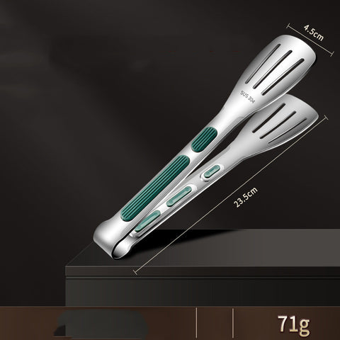 304 Stainless Steel Kitchen Silicone Anti-skid Barbecue Food Clip