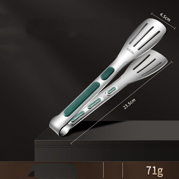 304 Stainless Steel Kitchen Silicone Anti-skid Barbecue Food Clip