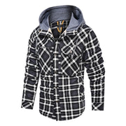 Men Warm Jacket Fleece Thick Men Slim Fit Hooded Jackets
