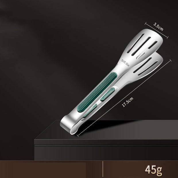 304 Stainless Steel Kitchen Silicone Anti-skid Barbecue Food Clip