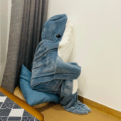 cartoon shark sleeping bag pajamas