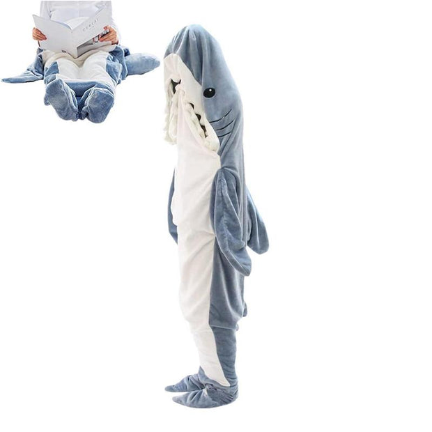 cartoon shark sleeping bag pajamas