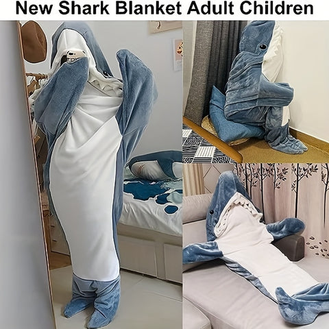 shark blanket super soft cozy flannel boys girls cosplay costume slee