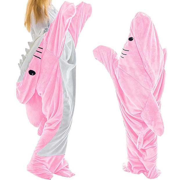 shark blanket super soft cozy flannel boys girls cosplay costume slee