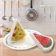 Cartoon Printing Compressed Wood Pulp Sponge Dishwashing Eraser Kitchen Gadgets