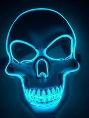 halloween skeleton mask led glow scary