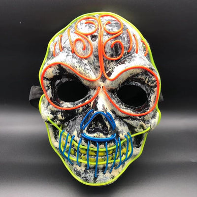 halloween skull led glowing mask