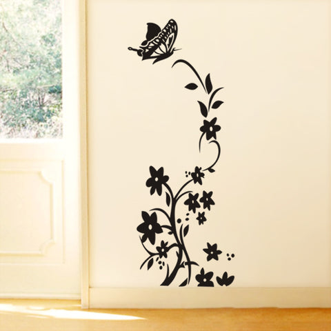 Butterfly Flower Rattan Fridge Magnet Carved Wall Sticker