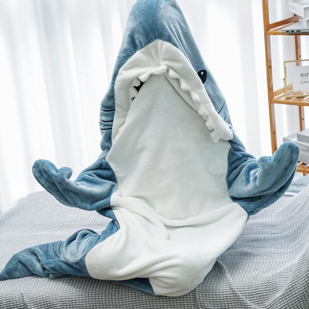cartoon shark sleeping bag pajamas