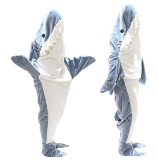 cartoon shark sleeping bag pajamas
