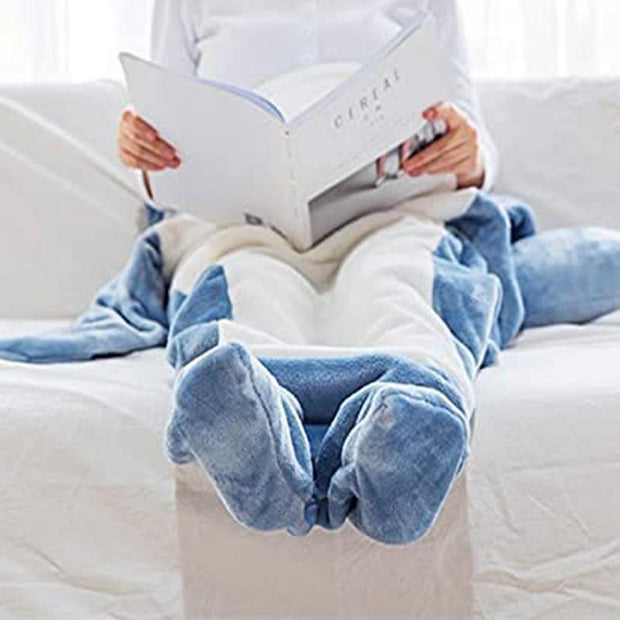 cartoon shark sleeping bag pajamas