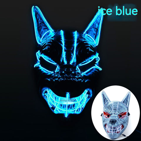 halloween led full face luminous mask