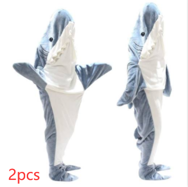 cartoon shark sleeping bag pajamas