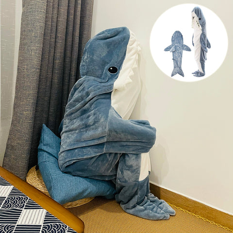 cartoon shark sleeping bag pajamas