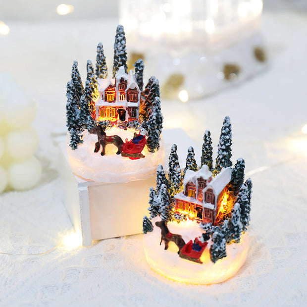 Christmas decorations resin house gifts