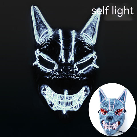 halloween led full face luminous mask