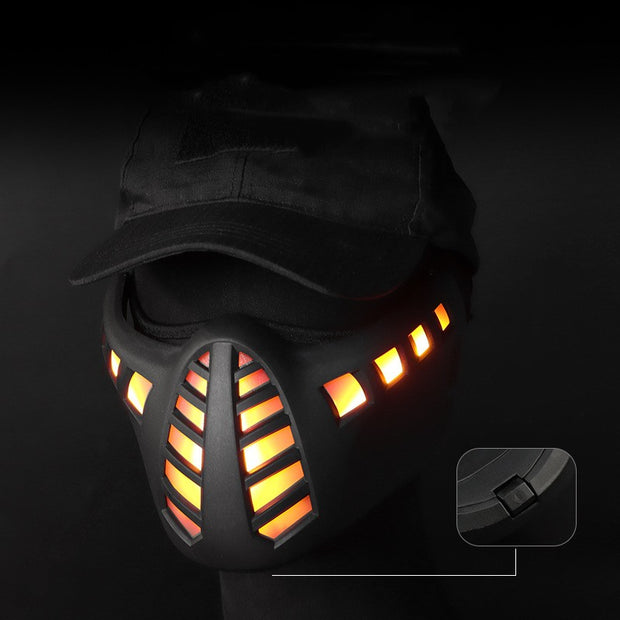 halloween carnival led half face mask