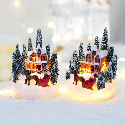 Christmas decorations resin house gifts